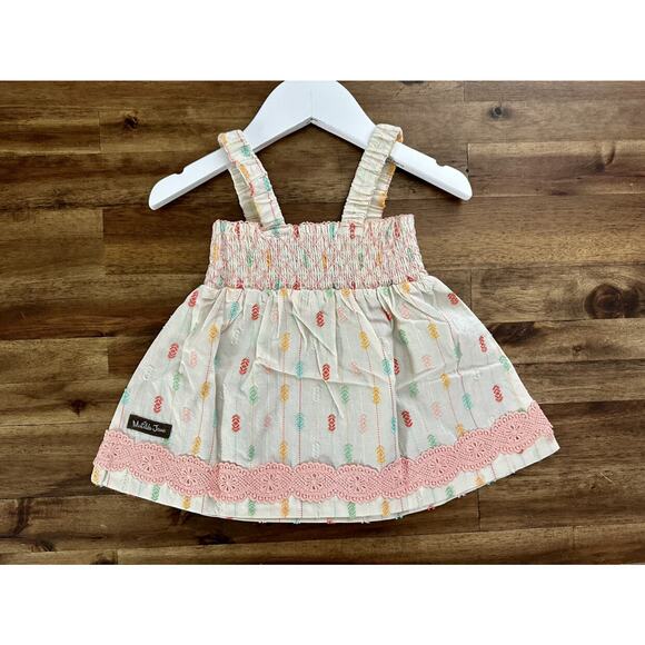 NWT Matilda Jane Dream Chasers In The Hammock Sleeveless Smocked Pink Tank Top 2 - Picture 3 of 5